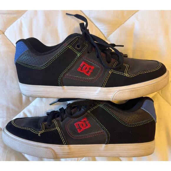 DC Other - DC Youth's Pure Colorful Suede Sneakers Lace Up Skater Shoes Big Kids Size 5